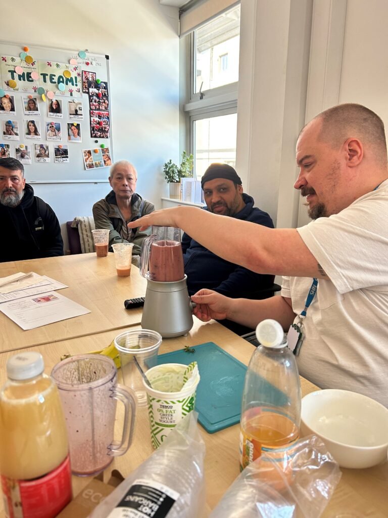 Man making smoothies